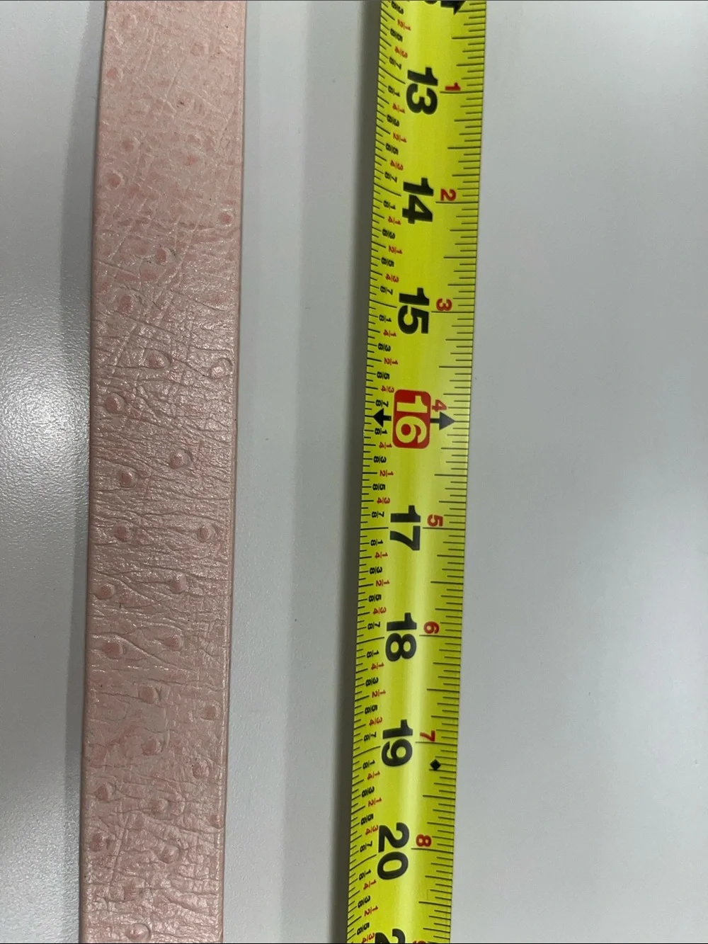 Carlisle Pink Textured Leather Belt with Gold Wavy Buckle